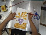 Atelier encre végétale enfant à ADN laine en bourgogne du sud